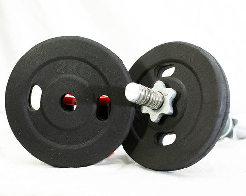 Rubber Coated Weight Plates Pair 1 Inch Hole - 1 to 10 KG