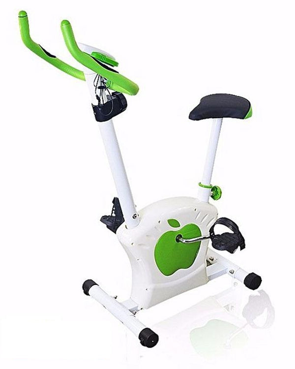 Apple Fitness Bike | Spinning Exercise Bicycle Magnetic Resistances With LED Monitor - Upright Bike