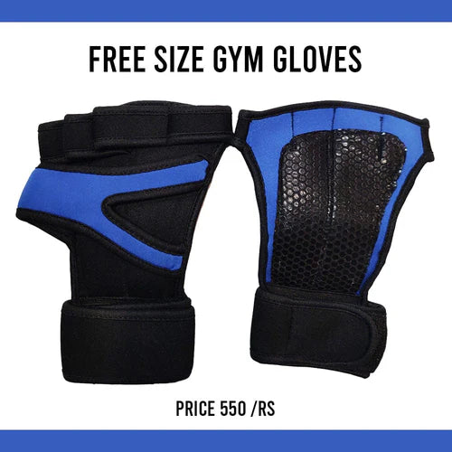 Finger Cut Weight Lifting and Exercise Gloves - Black