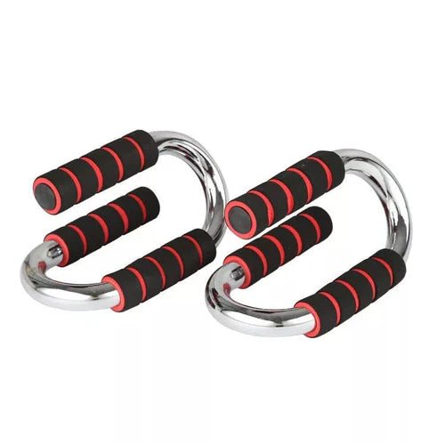 Pushup Steel Strong Stands with Soft Foam Grip and Non-Slip Bars Chrome bars